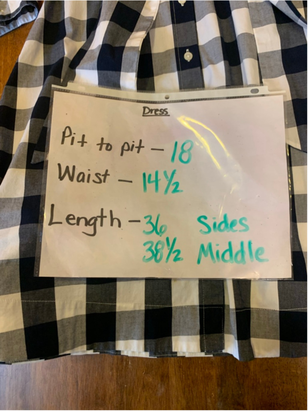 J.Crew Dress Size 4 Navy and White Checkers Button Up Tie Belt - Picture 6 of 10